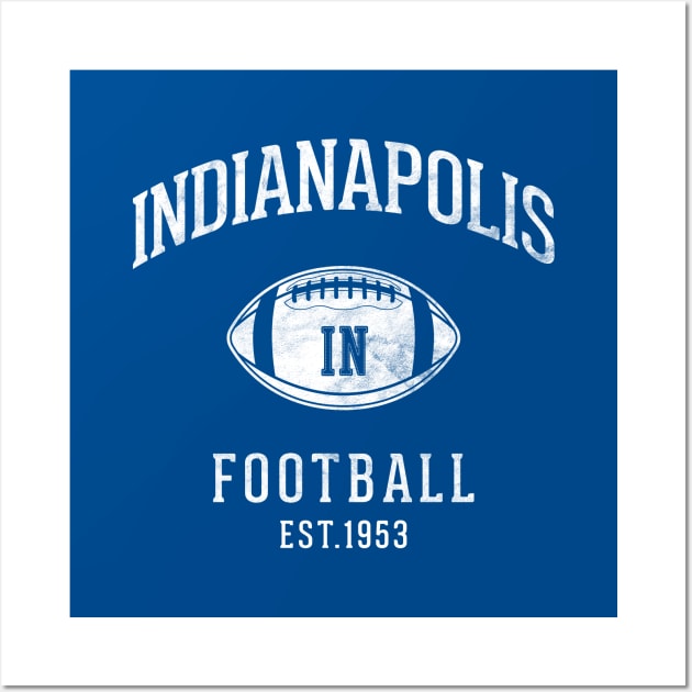 Vintage Indianapolis Colts Football Team Retro Gift Wall Art by BooTeeQue